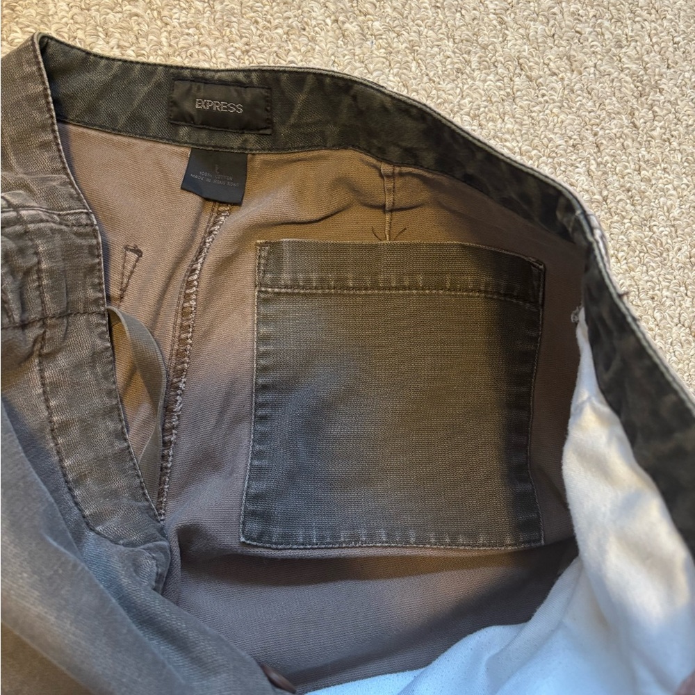 Y2k Express Brown Button-Fly Drawstring Pants Sma… - image 8